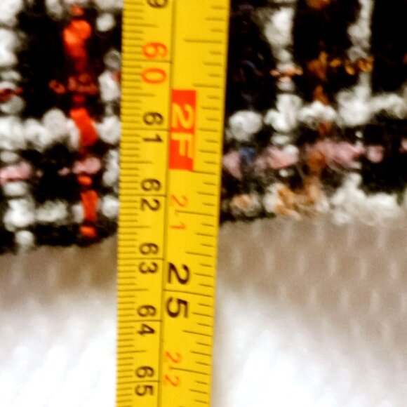 D. Terrell Women's Tweed Shawl Jacket Size 8 Multicolored Cotton Blend Collared - Picture 11 of 12